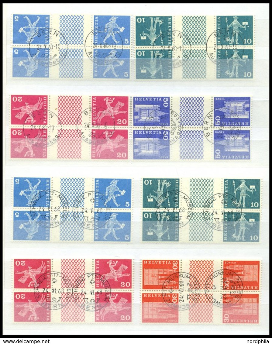 SAMMLUNGEN VB O , 1941-75, Sammlung Von 418 Verschiedenen Viererblocks Mit Zentrischen Ersttagsstempeln, Prachtsammlung, - Sammlungen