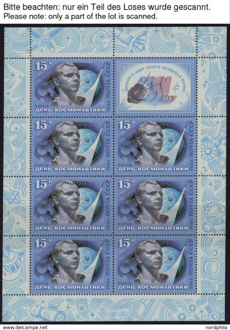 SOWJETUNION 5591-93KB **, 1986, Tag Der Kosmonauten Im Kleinbogensatz, Pracht, Mi. 190.- - Usati