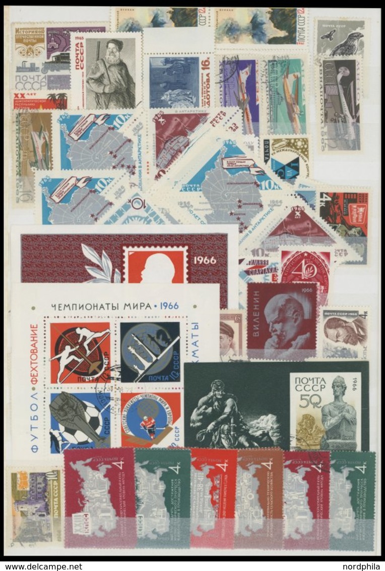 SAMMLUNGEN, LOTS **,o , Sammlung Sowjetunion Von 1947-91 Mit Einigen Dubletten, Einiges Auch Postfrisch Und Gestempelt G - Usados