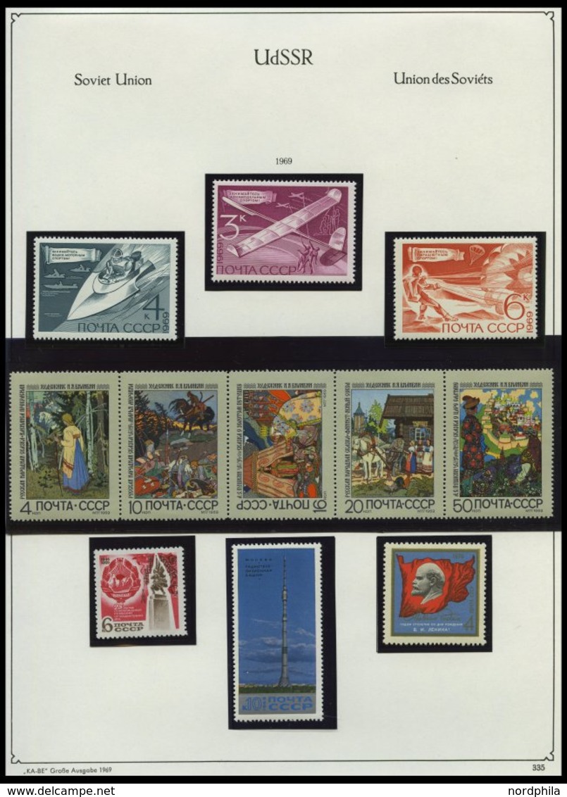 SAMMLUNGEN, LOTS **, Bis Auf Wenige Werte Komplette Postfrische Sammlung Sowjetunion Von 1965-72 Im KA-BE Album, Prachte - Usati