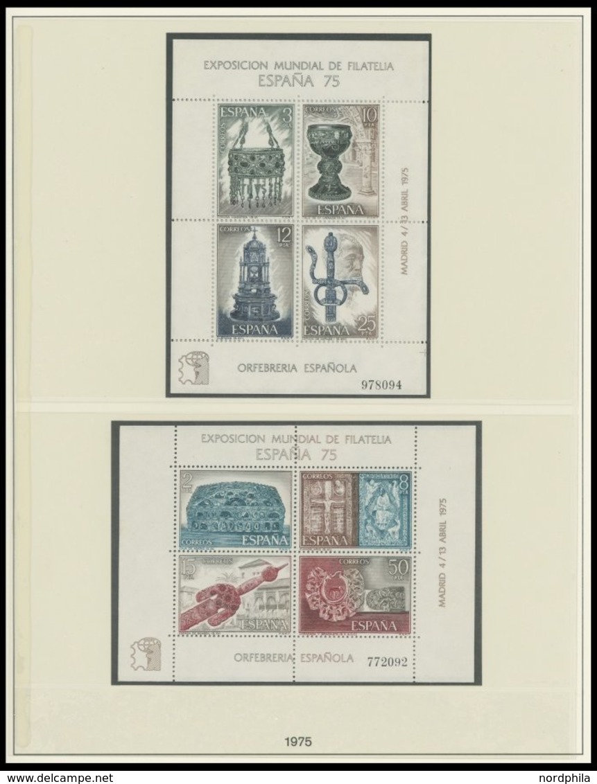 SPANIEN **, 1970-84, Komplette Postfrische Prachtsammlung Spanien In 2 Neuwertigen Lindner Falzlosalben (ein Paar Unwese - Otros & Sin Clasificación