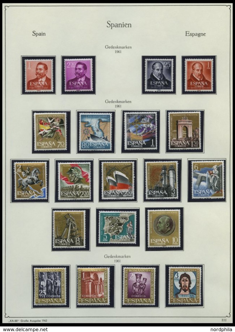 SPANIEN **, Komplette Postfrische Sammlung Spanien Von 1954-72 Im KA-BE Album, Prachterhaltung - Autres & Non Classés