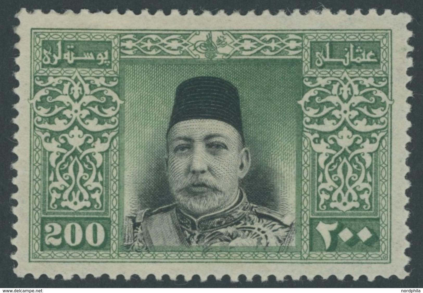 TÜRKEI 245 *, 1914, 200 Ghr. Sultan Mehmed V, Falzreste, Pracht, Mi. 900.- - Other & Unclassified