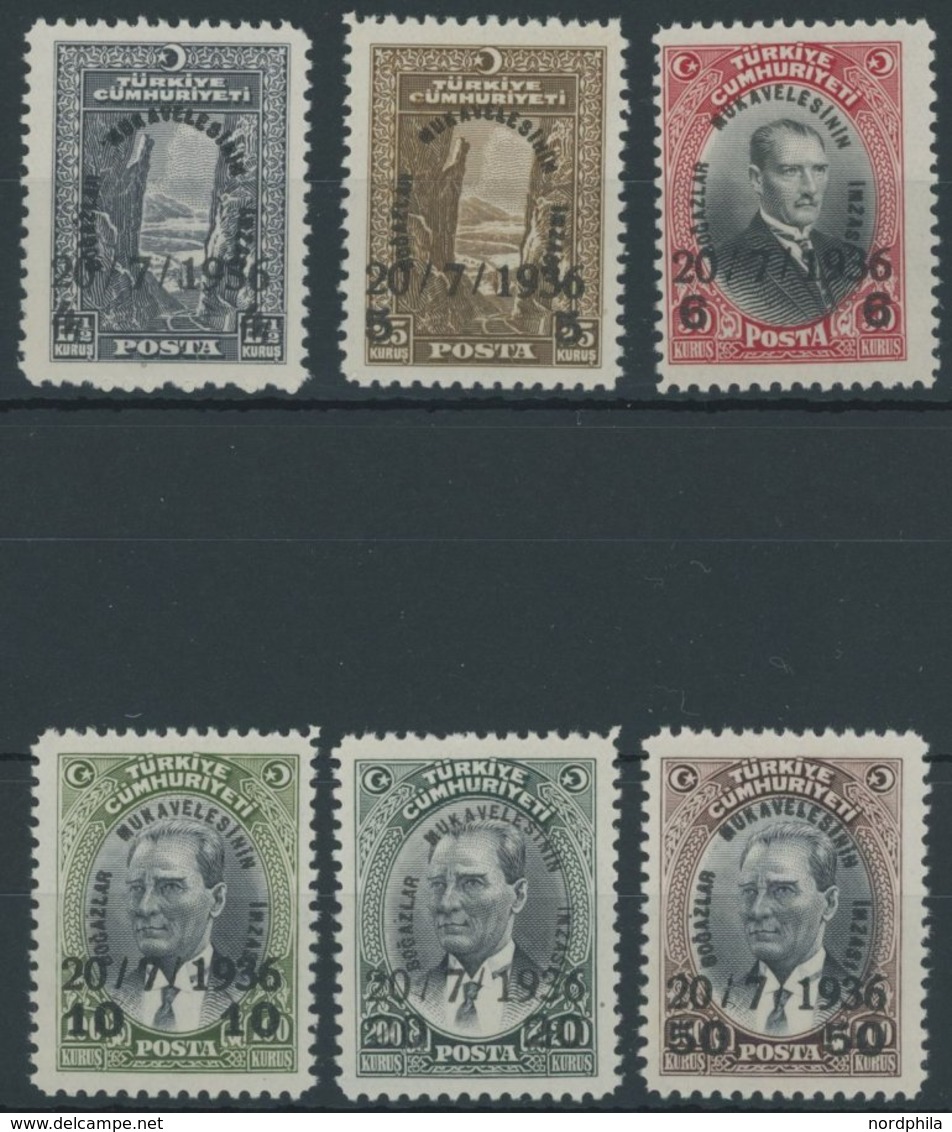 TÜRKEI 1004-09 **, 1936, Dardanellen Meerengen Vertrag, Postfrischer Prachtsatz, Mi. 100.- - Altri & Non Classificati