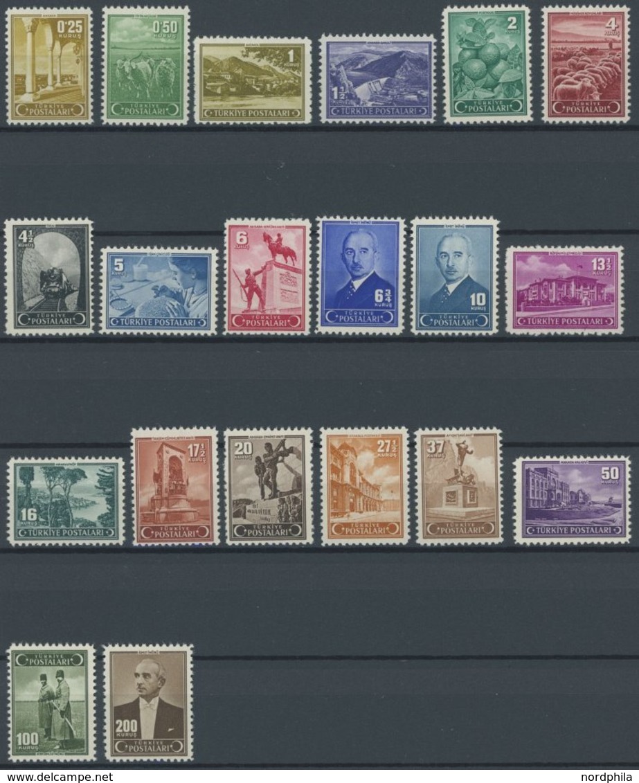 TÜRKEI 1113-32 **, 1942/3, Verschiedene Darstellungen, Postfrischer Prachtsatz, Mi. 60.- - Altri & Non Classificati