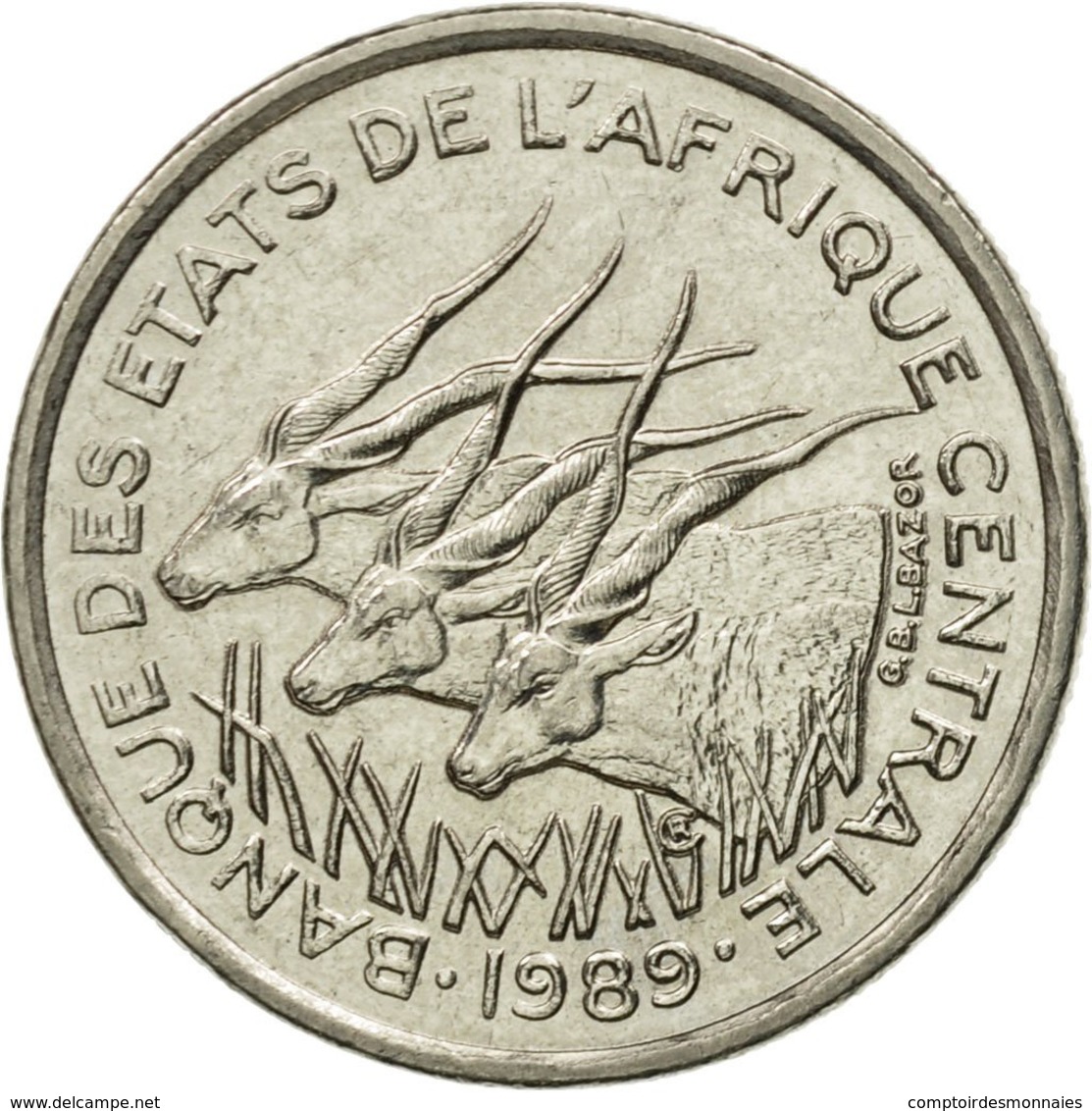 Monnaie, États De L'Afrique Centrale, 50 Francs, 1989, Paris, TTB, Nickel - Centrafricaine (République)