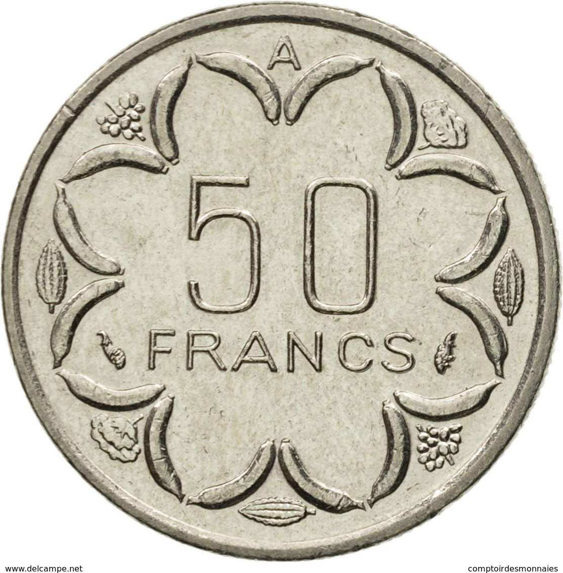 Monnaie, États De L'Afrique Centrale, 50 Francs, 1989, Paris, TTB, Nickel - Centrafricaine (République)