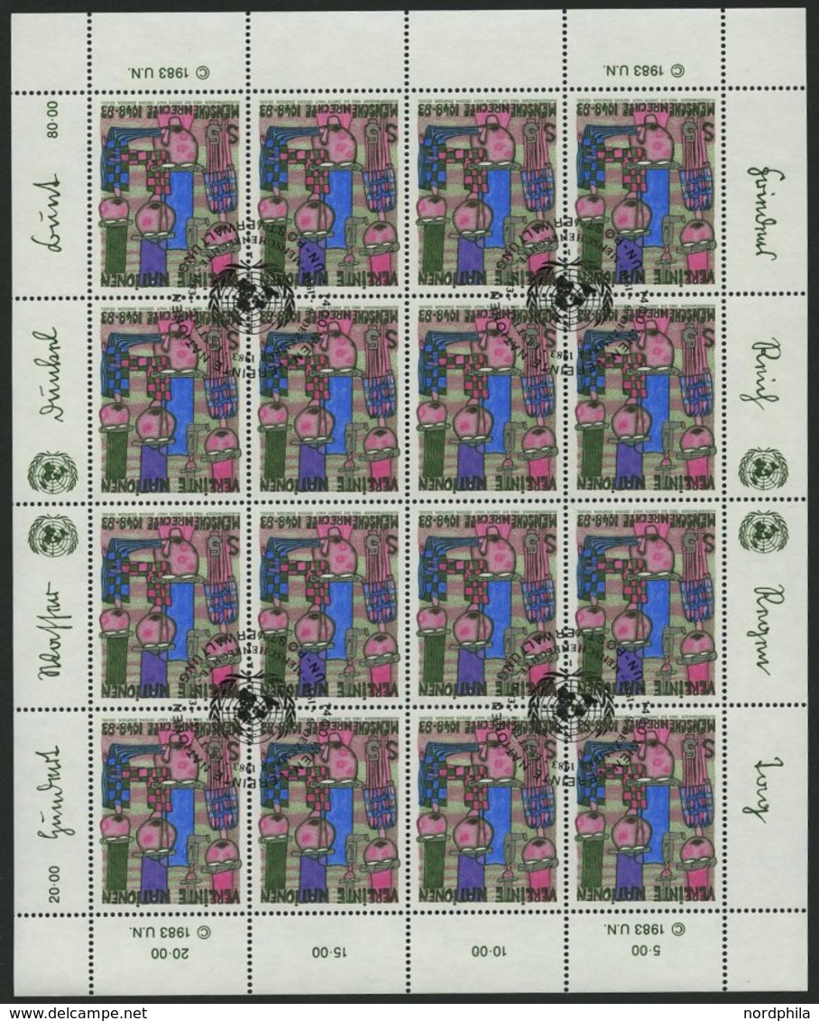 UNO - WIEN KB O, 1983-95, Gestempelte Sammlung Von 15 Verschiedenen Kleinbogensätzen, Pracht, Mi. 337.- - Altri & Non Classificati