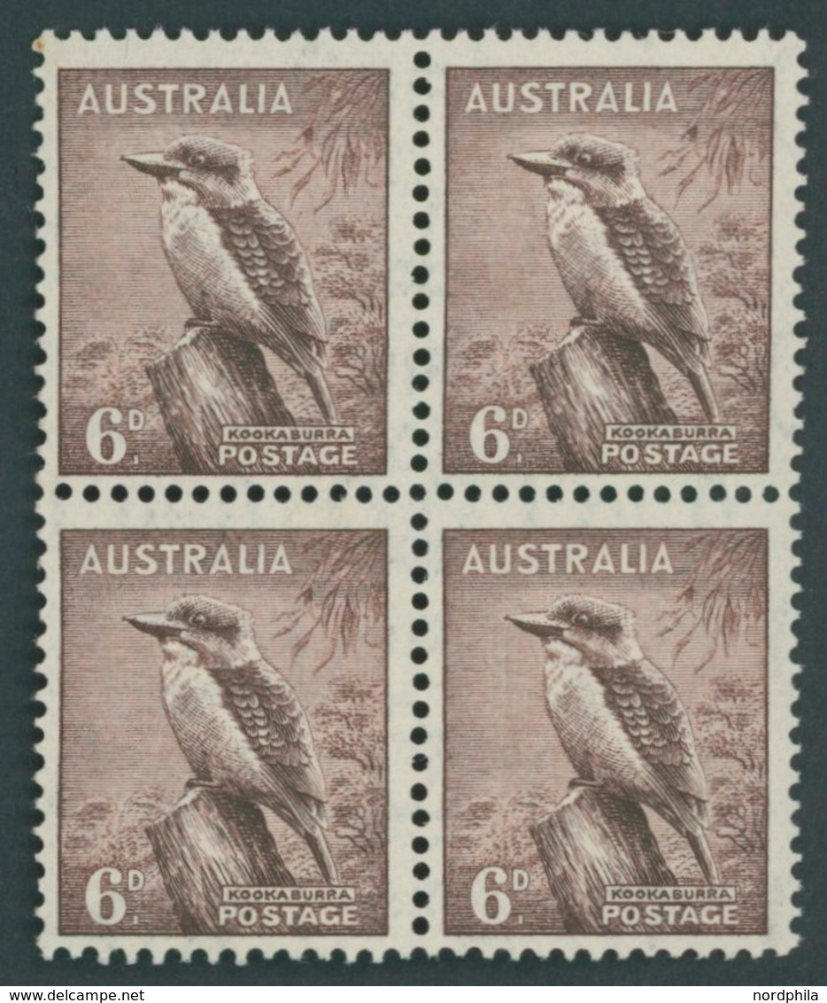 AUSTRALIEN 146A VB **, 1937, 6 P. Kookabura Im Postfrischen Viererblock, Pracht - Altri & Non Classificati