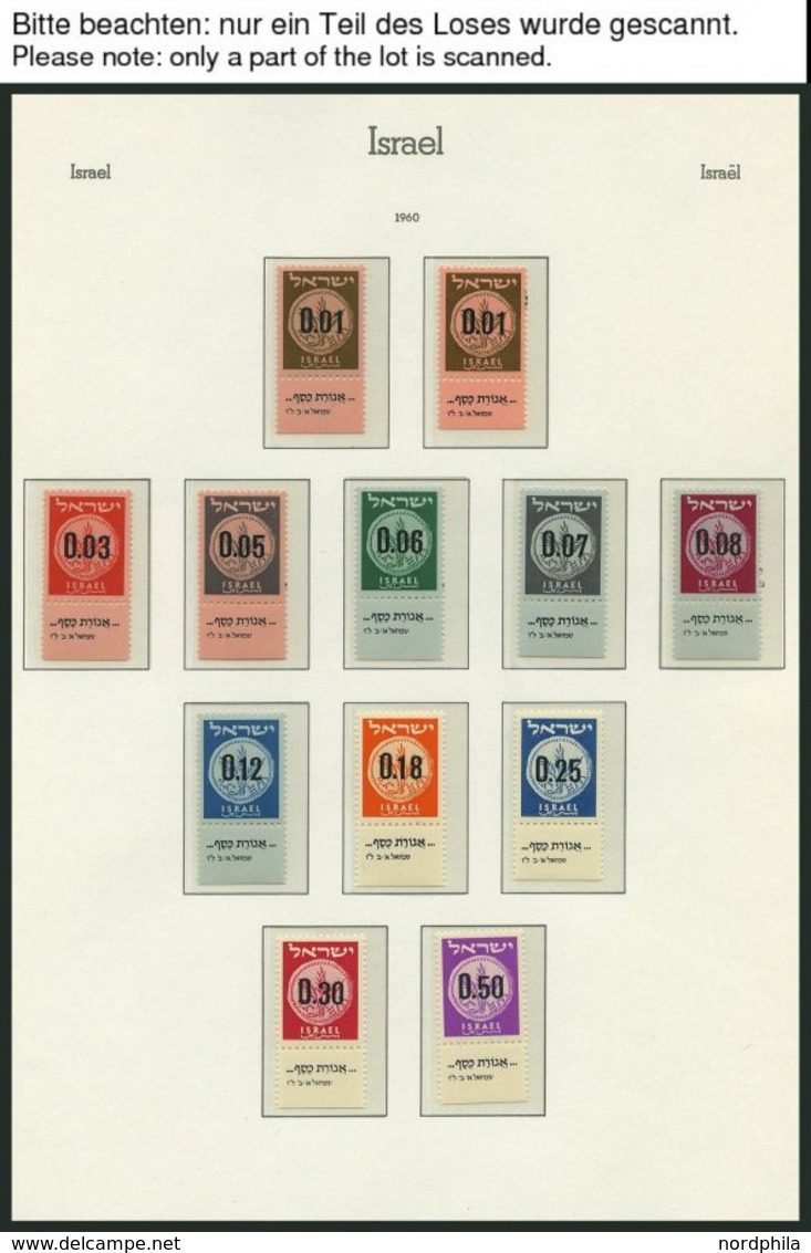 ISRAEL - SAMMLUNGEN, LOTS **, 1960-69, Komplette Teilsammlung Auf Leuchtturm-Falzlosseiten, Pracht, Mi. 290.- - Collections, Lots & Séries