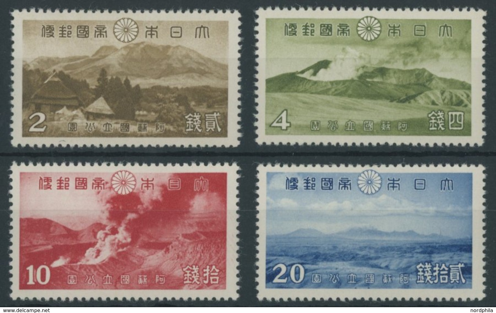 JAPAN 280-83 **, 1939, Aso-Kuju-Nationalpark, Postfrischer Prachtsatz - Altri & Non Classificati