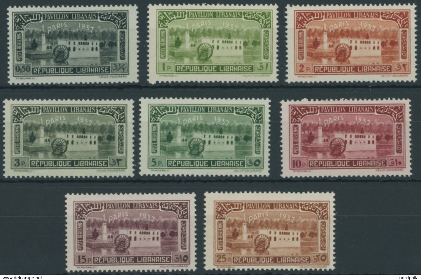 LIBANON 220-27 **, 1937, Weltausstellung, Postfrischer Prachtsatz - Libanon