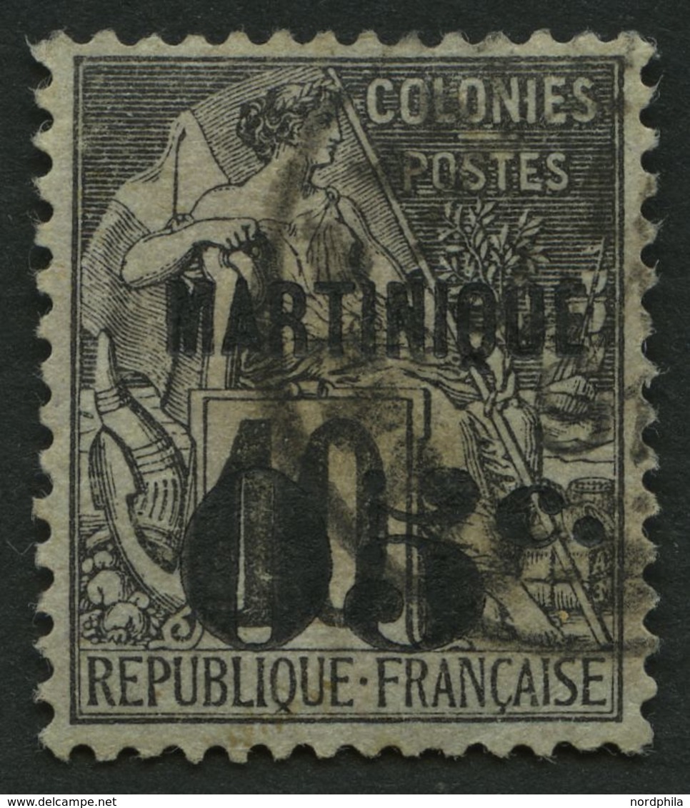 MARTINIQUE 8 O, 1891, 05 C. Auf 10 C. Schwarz Auf Lila, Pracht, Signiert Köhler, Mi. 70.- - Altri & Non Classificati