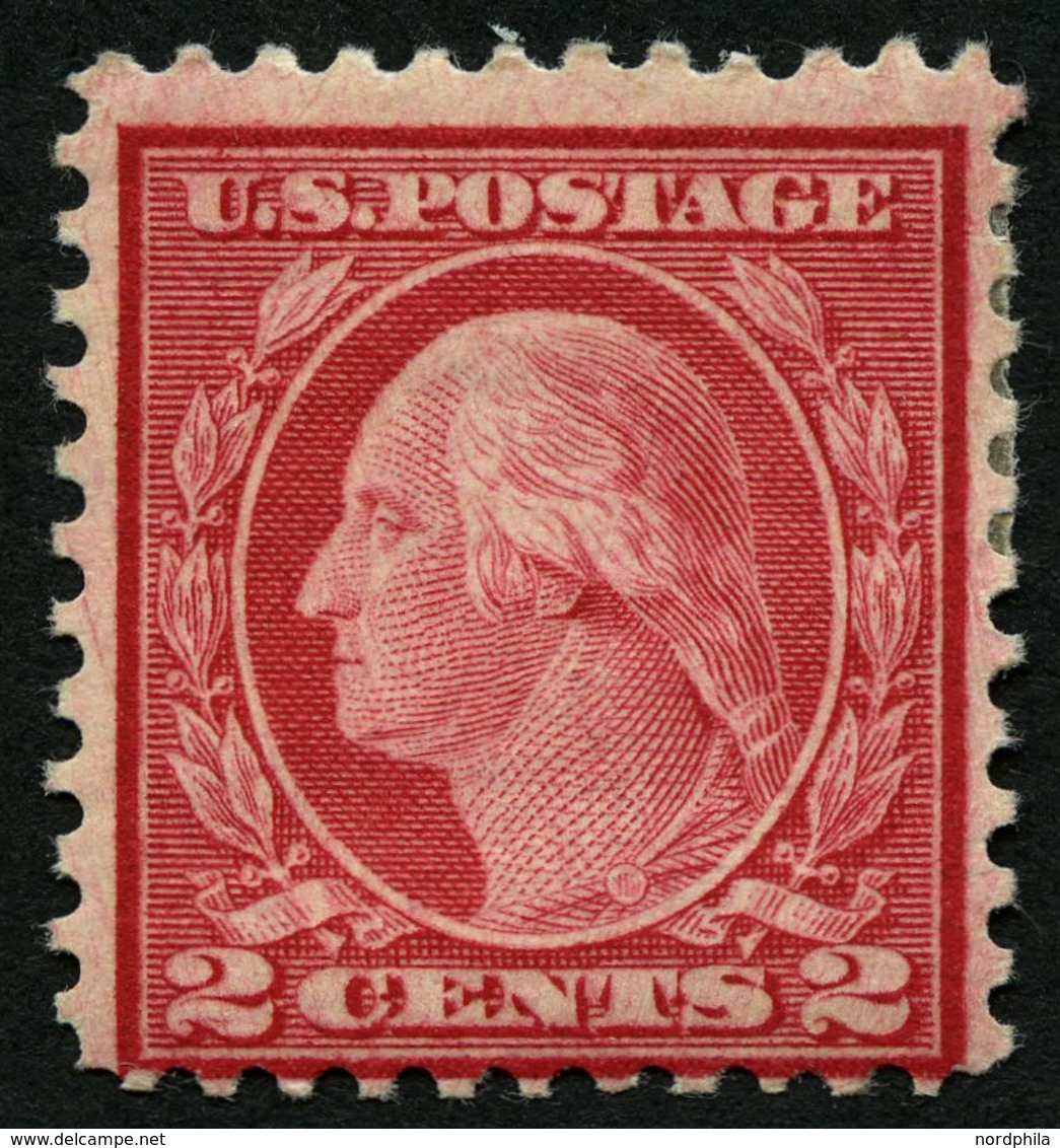 USA 224W2C *, Scott 546, 1921, 2 C. Washington, Ohne Wz., Gezähnt L 11, Rollendruck (W2), Falzreste, Pracht, $ 105 - Other & Unclassified