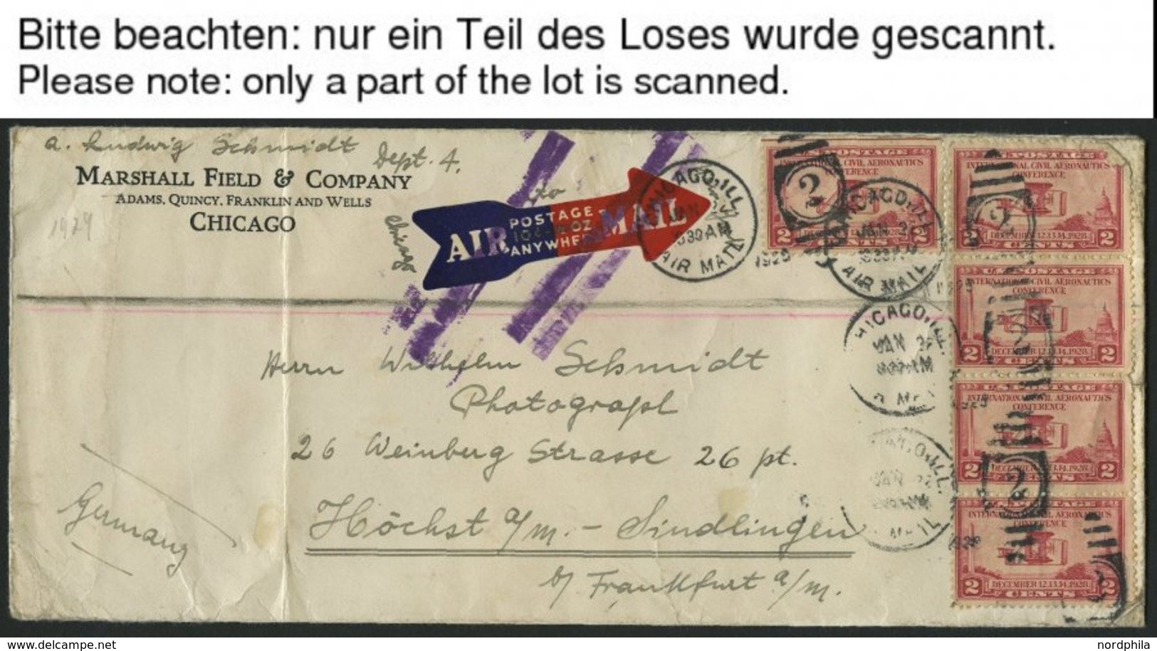 VEREINIGTE STAATEN 1927-40, 13 Verschiedene Luftpostbelege, Die Meisten Nach Europa, Bedarfserhaltung - Collections