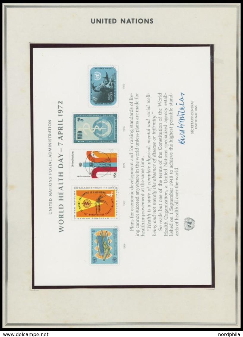 UNO NEW YORK **,o,Brief , Komplette Sammlung UNO-New York Von 1951-78 Im Spezialalbum, Bis 1962 Fast Nur Gestempelt Sons - Other & Unclassified
