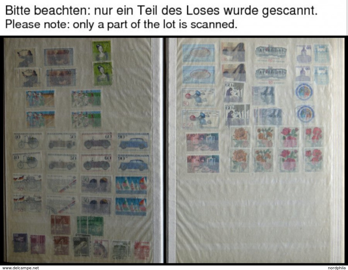 SLG., LOTS DEUTSCHLAND O,** , Ca. 1951-2001, Meist Gestempelte Dublettenpartie Bundesrepublik In 3 Einsteckbüchern, Fast - Collections