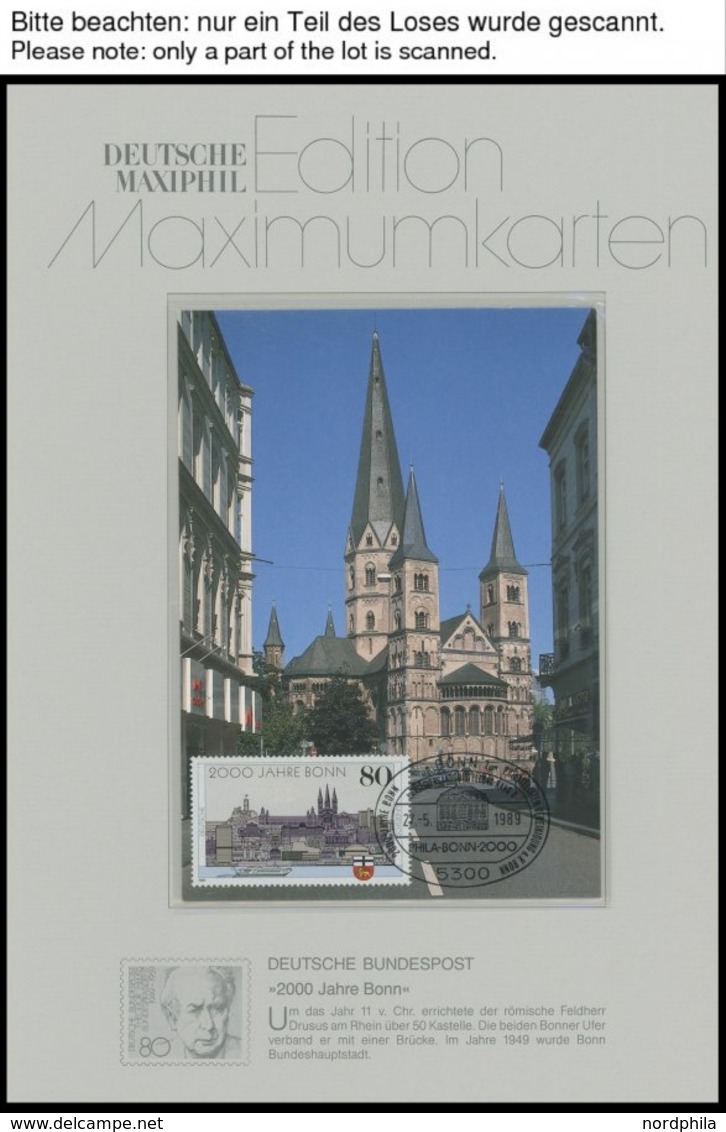 SLG., LOTS DEUTSCHLAND 1989, 49 Verschiedene Maximumkarten Bundesrepublik Und Berlin Im Spezialalbum Der Firma Krüger, P - Colecciones