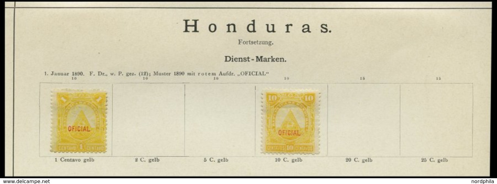 SLG. ÜBERSEE *,o,Brief , 1866-89, alter kleiner Sammlungsteil Mittelamerika von 88 Werten und 2 Belegen (u.a. Halbierung