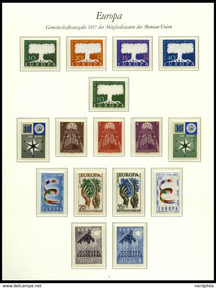 EUROPA UNION **, 1957, Baum, Kompletter Jahrgang, Pracht , Mi. 242.- - Autres & Non Classés