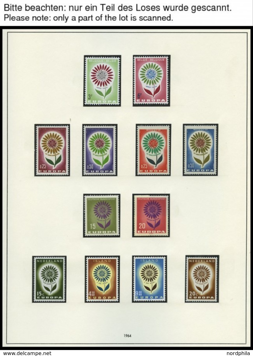 EUROPA UNION **, 1964/5, Stilisierte Blume Und Zweig Mit Frucht, 2 Komplette Jahrgänge, Pracht, Mi. 179.40 - Other & Unclassified