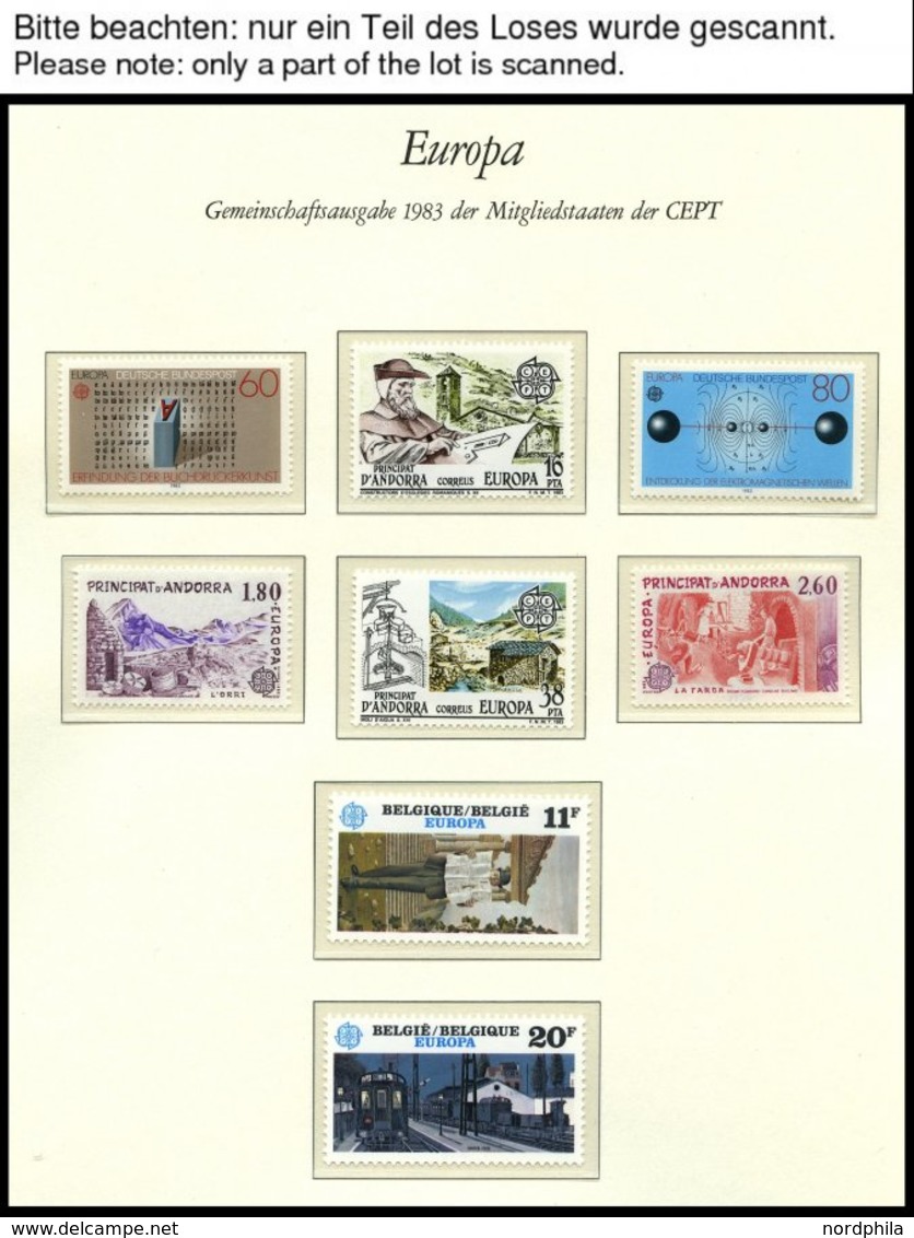 EUROPA UNION **, 1983, Werke Des Menschlichen Geistes, Kompletter Jahrgang, Pracht, Mi. 207.70 - Sonstige & Ohne Zuordnung