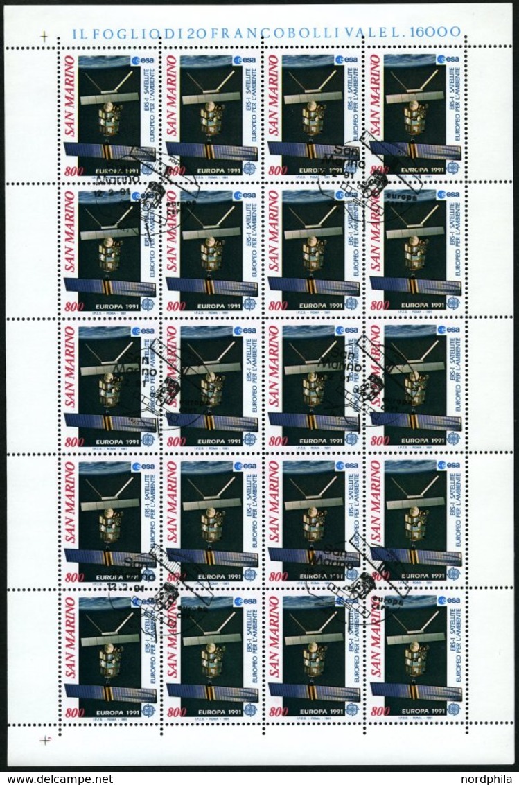 EUROPA UNION KB O, 1991, Weltraumfahrt, 12 Verschiedene Kleinbogensätze, U.a. Mit Irland Und San Marino, Pracht, Mi. 680 - Other & Unclassified