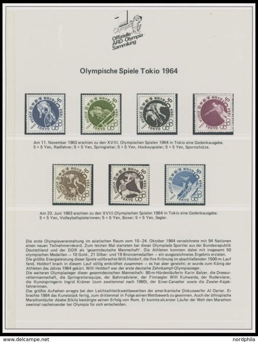 SPORT **,Brief,o , Offizielle ARD-Olympia-Sammlung 1948-88, Pracht, Damaliger Anschaffungswert: DM 195.- - Altri & Non Classificati