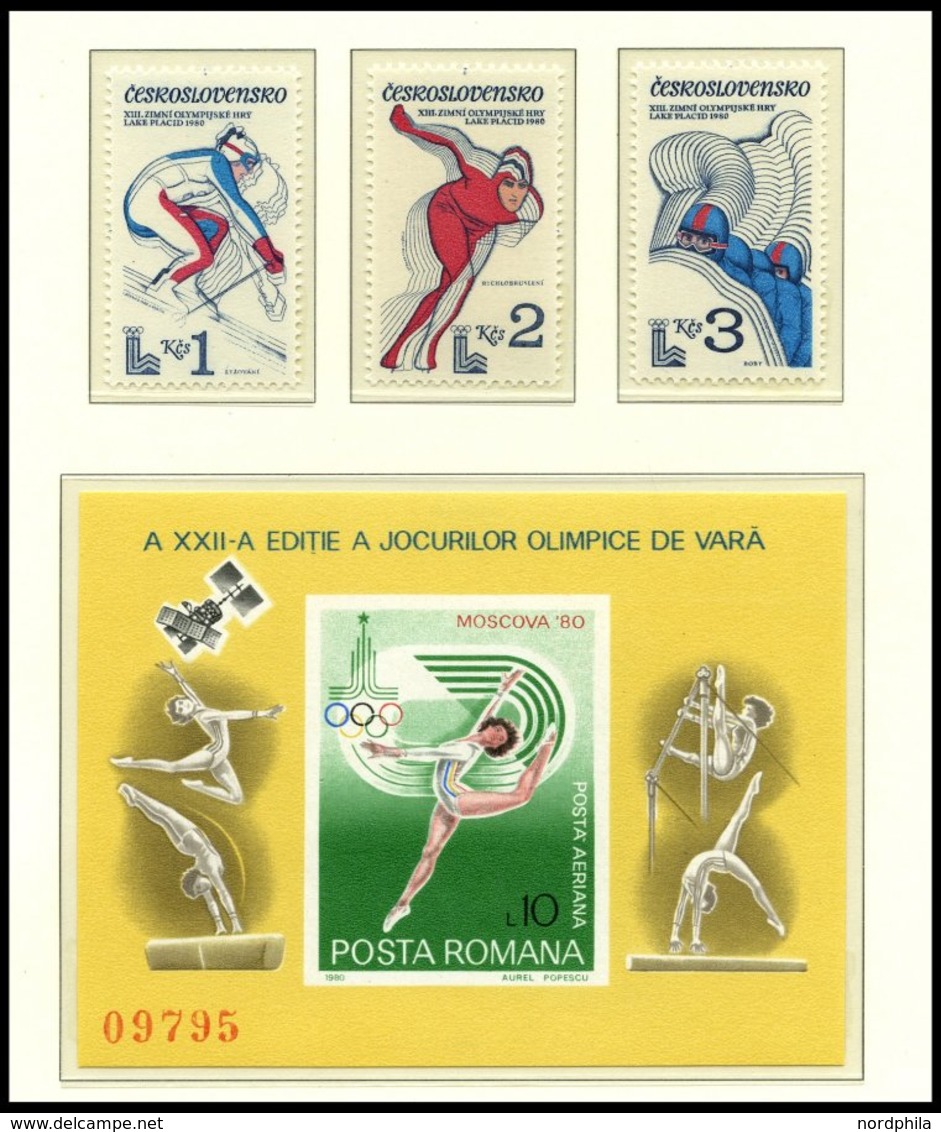 SPORT **,Brief , Olympische Spiele Moskau 1980 Im Borek Spezialalbum, Mit Kleinbogen, Markenheftchen Und Ungezähnten Blo - Altri & Non Classificati