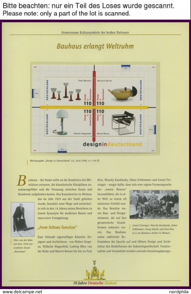 SONSTIGE MOTIVE **,Brief , Sammlung 10 Jahre Deutsche Einheit Im Spezialalbum Der Deutschen Post Mit Viel Information, P - Sin Clasificación