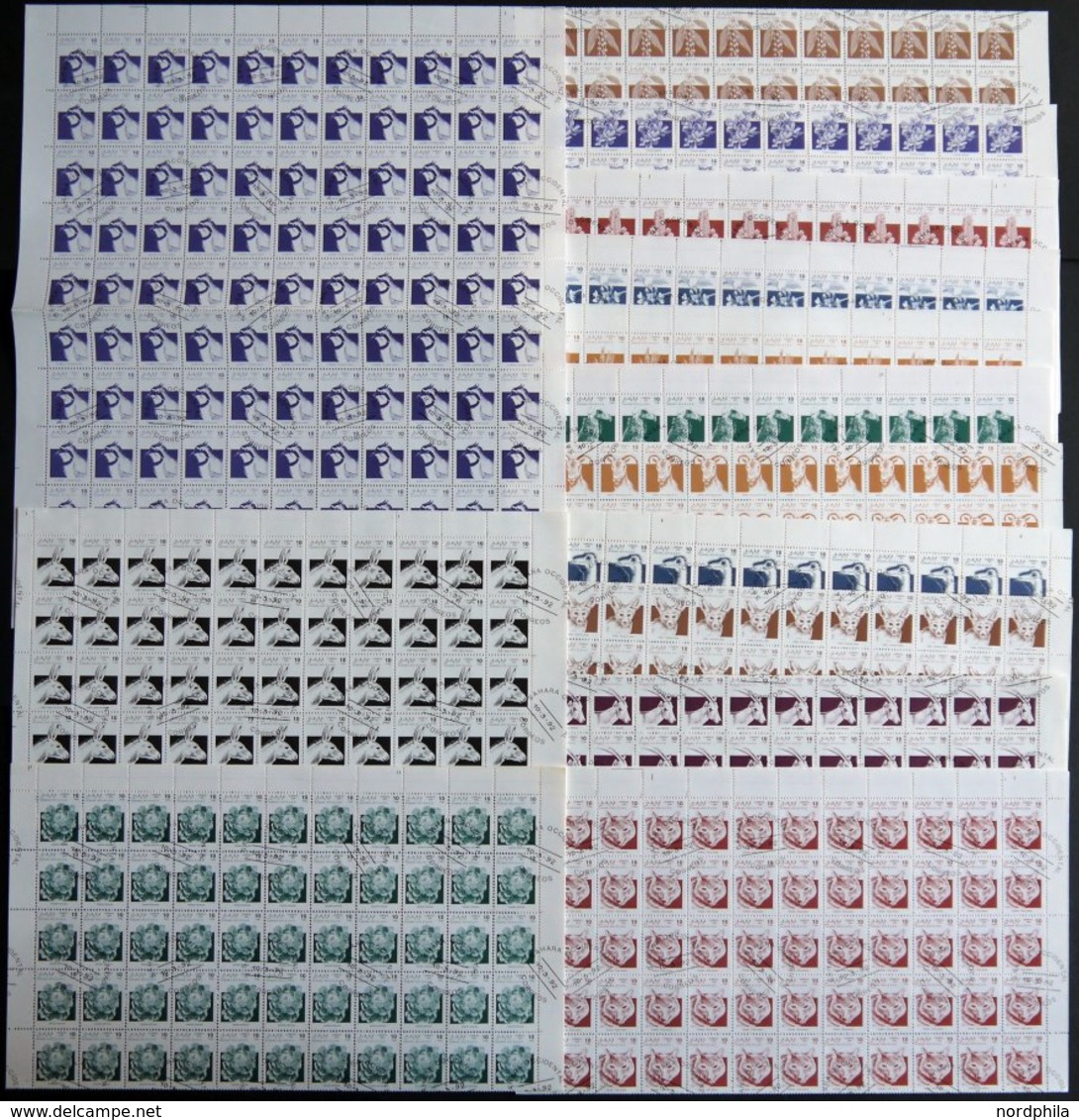 SONSTIGE MOTIVE O, Sahara OCC. R.A.S.D.: 1992, 8 Verschiedene Bogen (100) Tiere Und 6 Verschiedene Bogen (100) Pflanzen, - Altri & Non Classificati