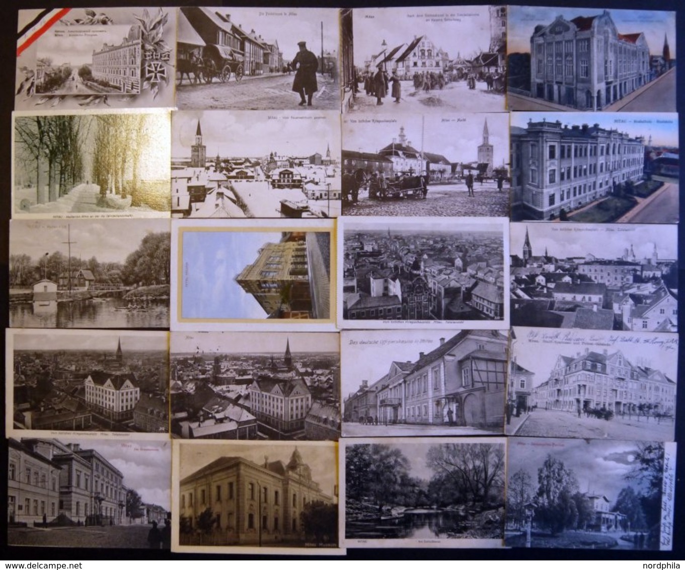 ALTE POSTKARTEN - LETTLAN MITAU, 68 Verschiedene Ansichtskarten Mit Teils Seltenen Motiven, Alles Feldpostkarten Von 191 - Lettonia