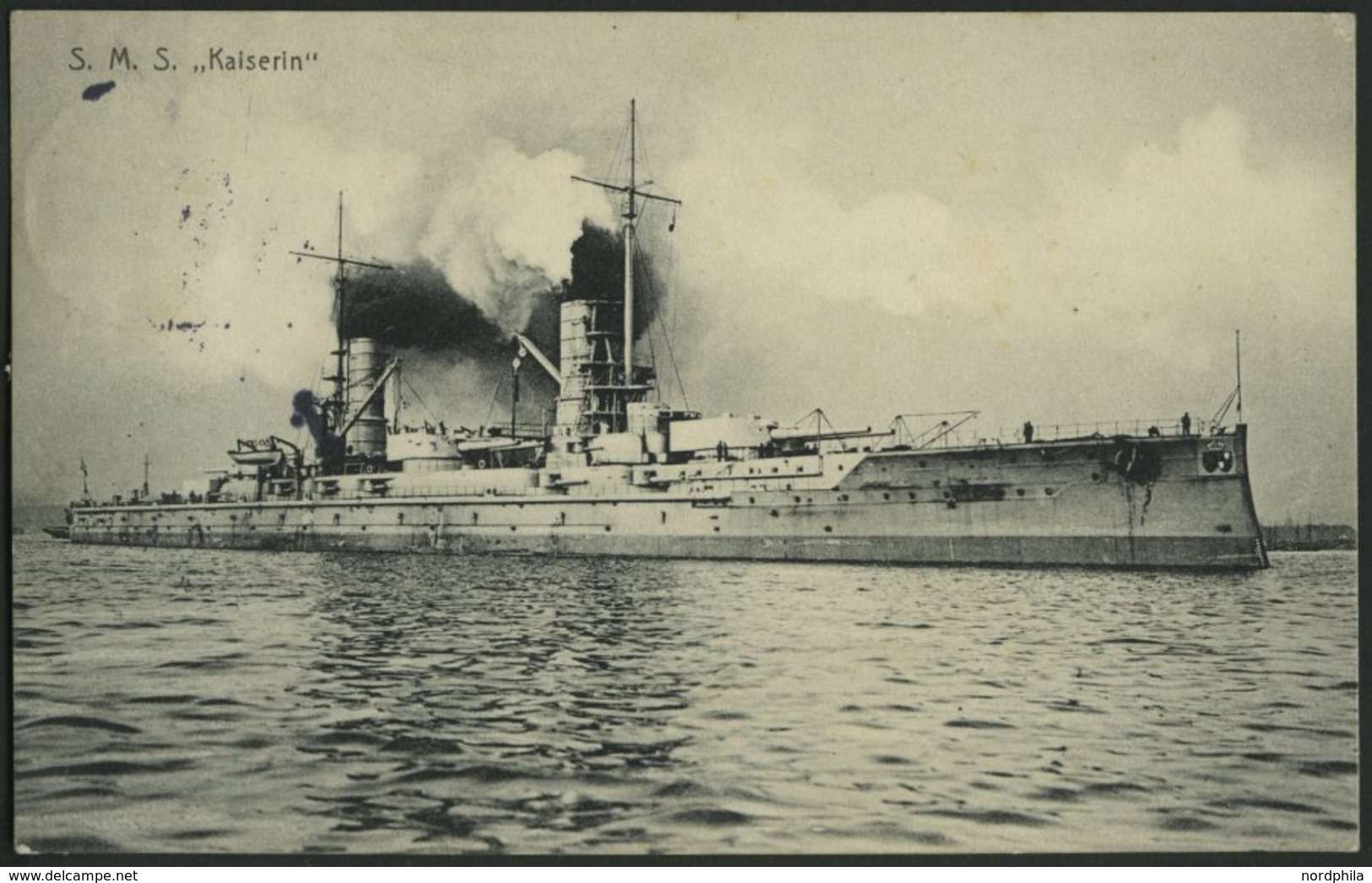 ALTE POSTKARTEN - SCHIFFE KAISERL. MARINE S.M.S. Kaiserin, 2 Gebrauchte Karten - Warships