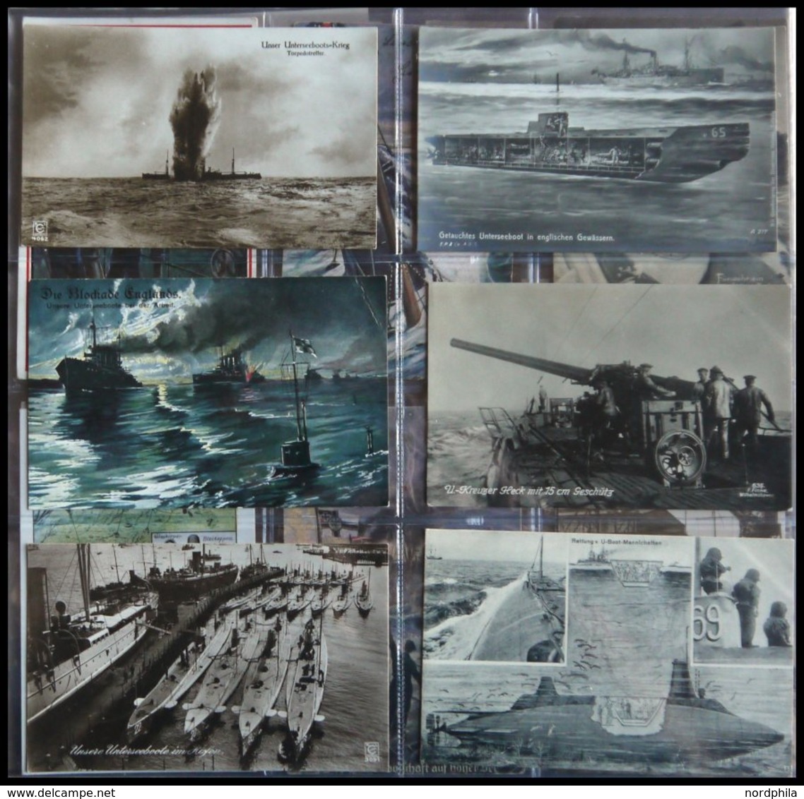 ALTE POSTKARTEN - SCHIFFE KAISERL. MARINE BIS 1918 U-Boote: Sammlung Von 96 Verschiedenen Ansichtskarten Mit U-Boot-Moti - Warships
