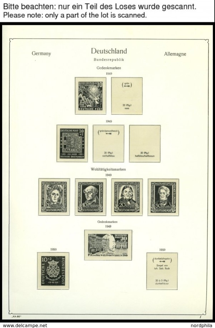 VORDRUCKE Bundesrepublik 1949-1955, Neuwertiger KA-BE-Falzlostext - Other & Unclassified