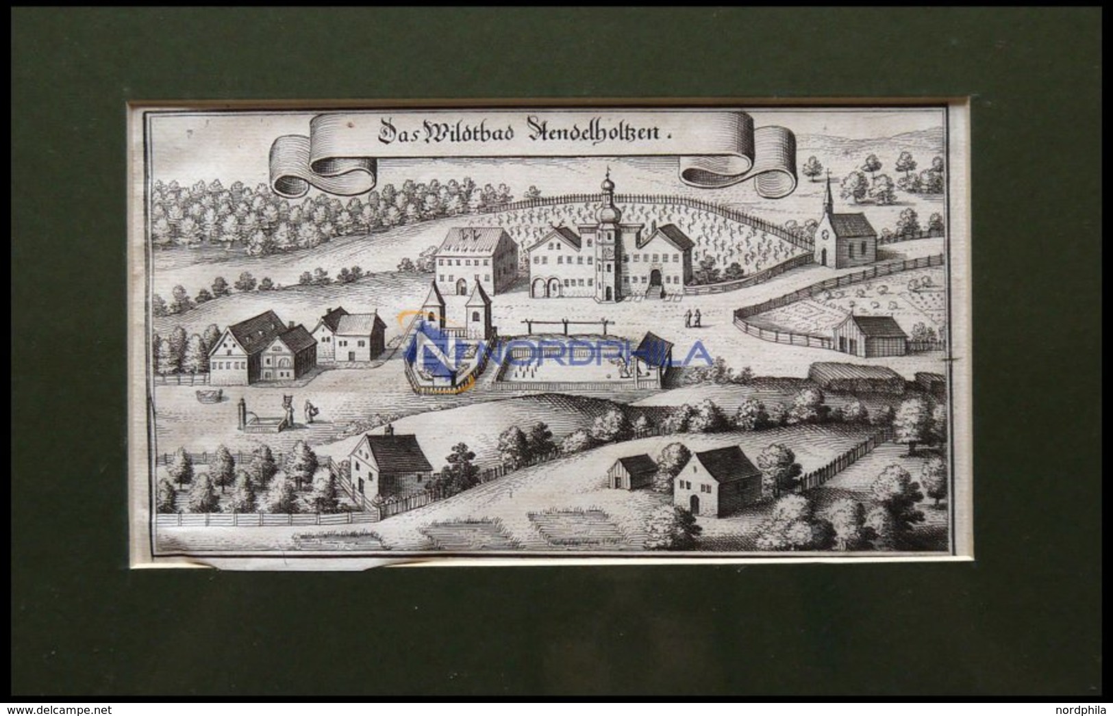BAD ADELHOLZEN/OBERB., Gesamtansicht, Kupferstich Von Merian Um 1645 - Lithographien