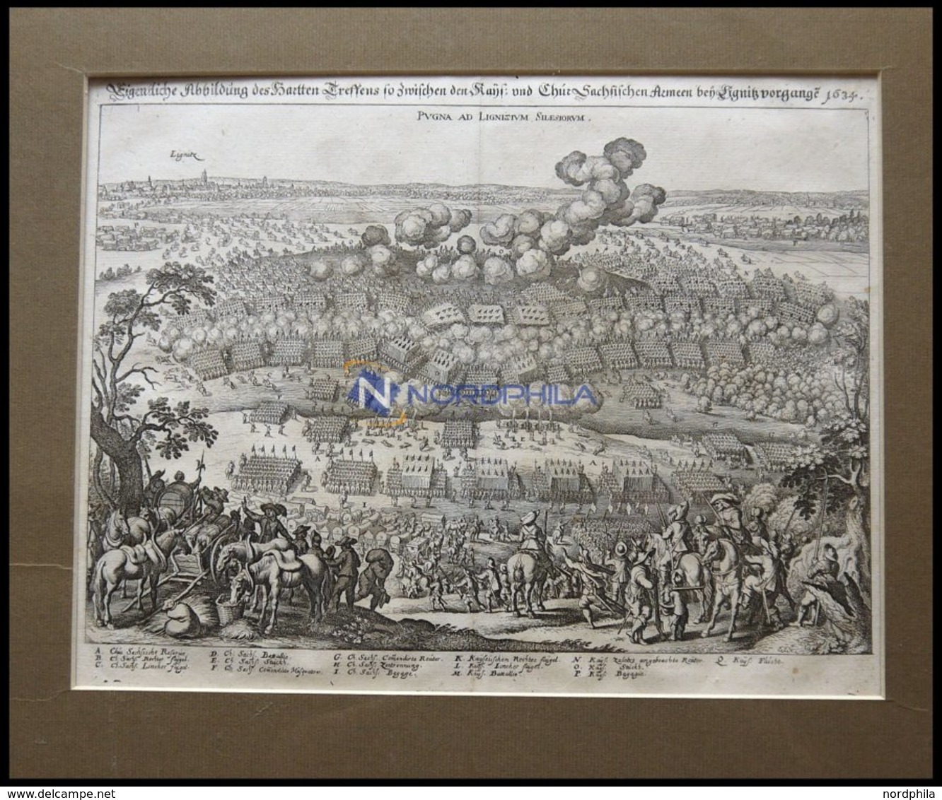 LIEGNITZ: Belagerung Von 1634, Kupferstich Aus Theatrum Europaeum Um 1680 - Litografía