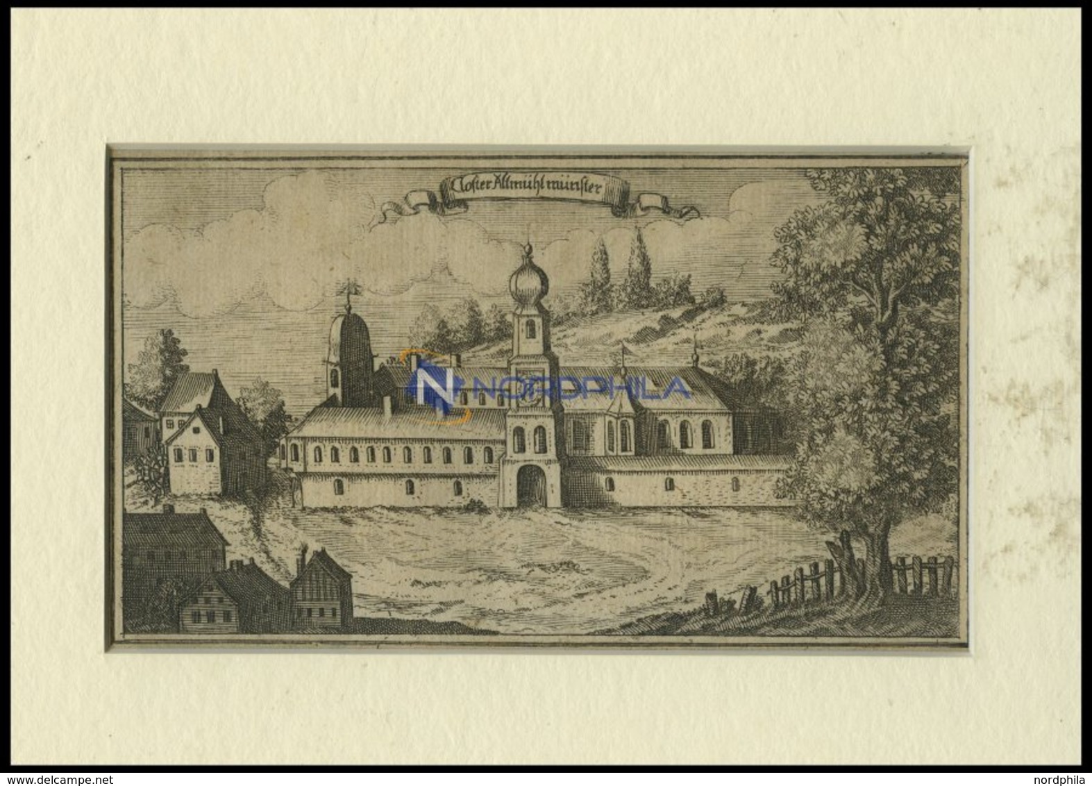 RIEDENBURG: Kloster Altmühlmünster, Kupferstich Von Ertl, 1687 - Litografía