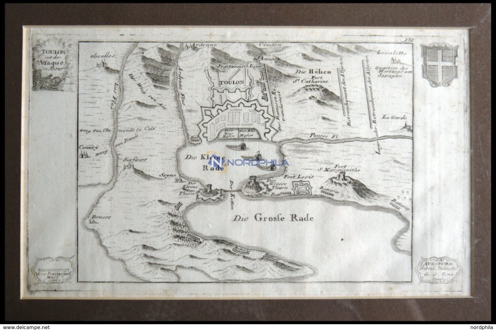 TOULON, Kupferstich-Plan Von Bodenehr Um 1720 - Litografia