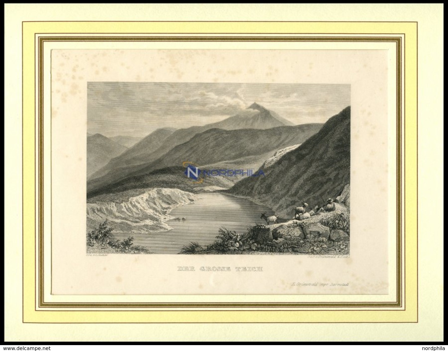 LANDSCHAFT, A: Der Grosse Teich, Stahlstich Von Grünewald & Cooke, B: Der Kleine Teich, Stahlstich E Von Payne, 19. Jh. - Lithographies