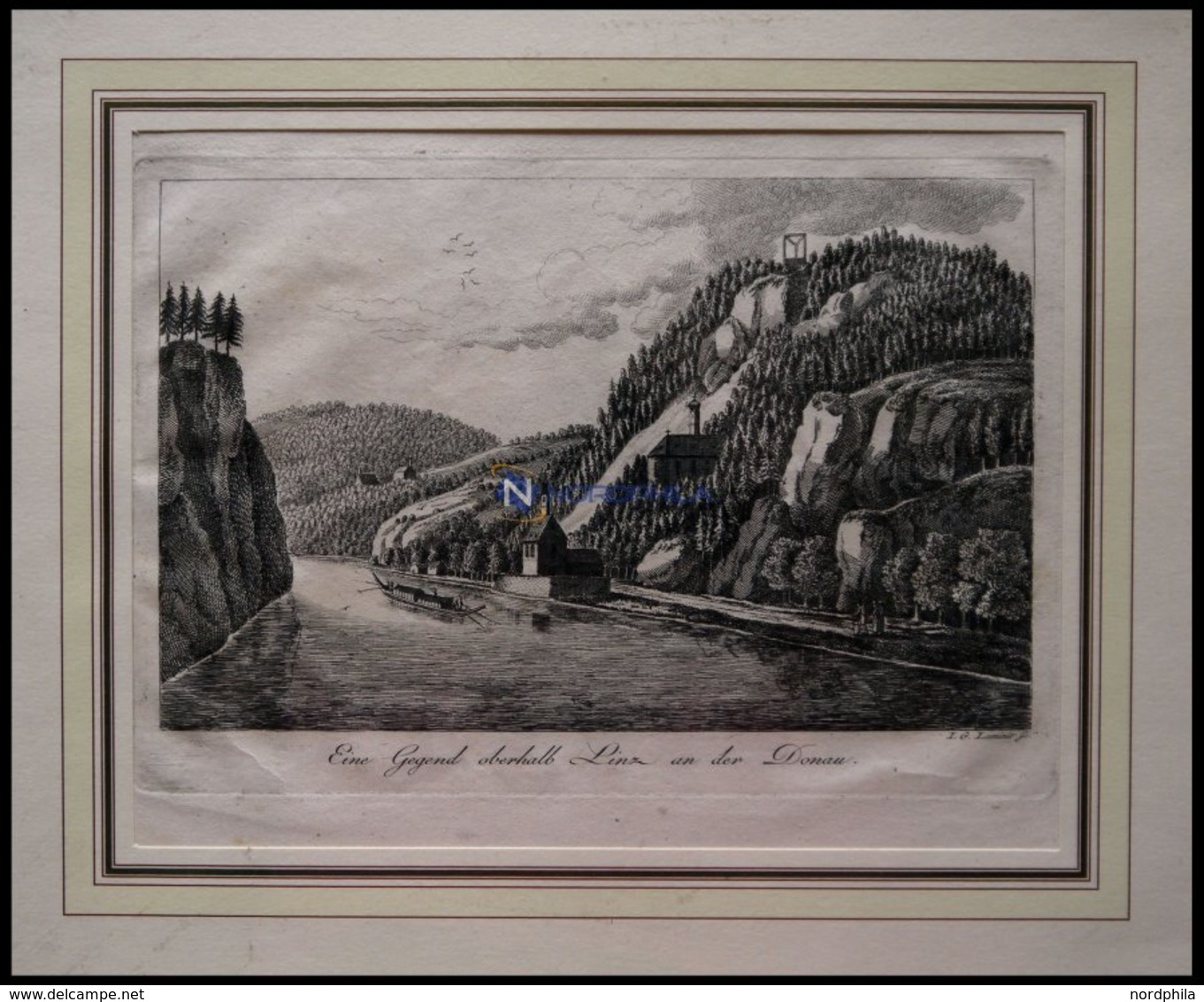 Gegend Bei LINZ/DONAU, Kupferstich Um 1700 - Lithographies