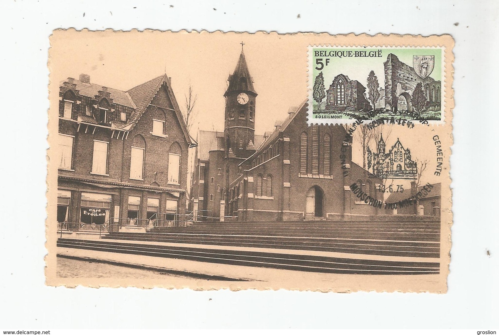 MONT A LEUX MOUSCRON EGLISE SAINT ANTOINE (CAFE DES ETOILES) MOESKROEN ST ANTONIUSKERK - Mouscron - Moeskroen