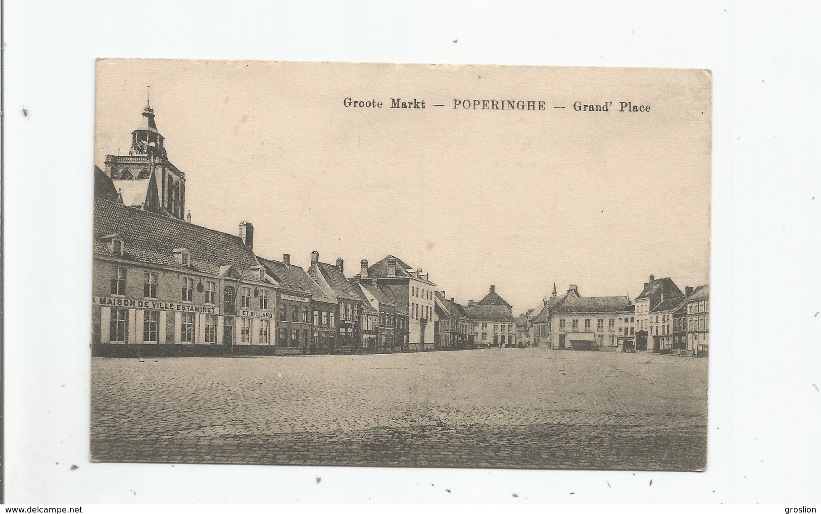 POPERINGHE (POPERINGE) GROOTE MARKT . GRAND'PLACE 1915 - Poperinge