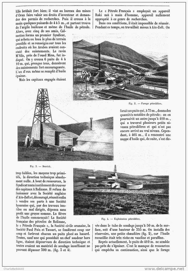 LA DECOUVERTE DU PETROLE En ALGERIE   1907 - Other & Unclassified