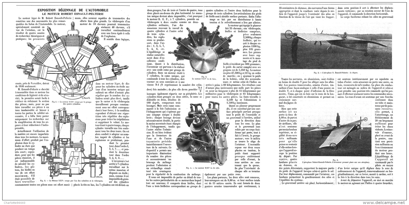 LE MOTEUR " ROBERT ESNAULT-PELTERIE   1907 - Other & Unclassified