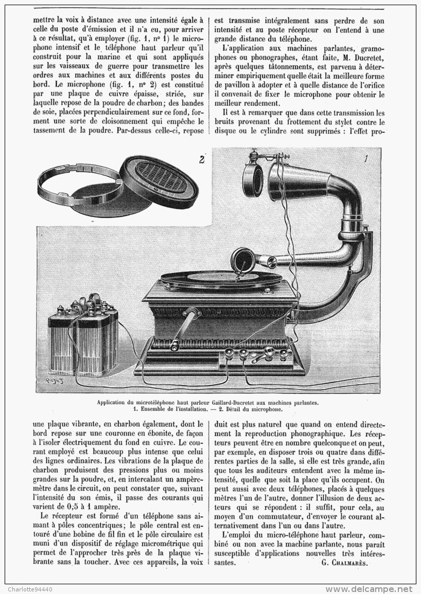 TELEMICROPHONOGRAPHIE  1907 - Other & Unclassified