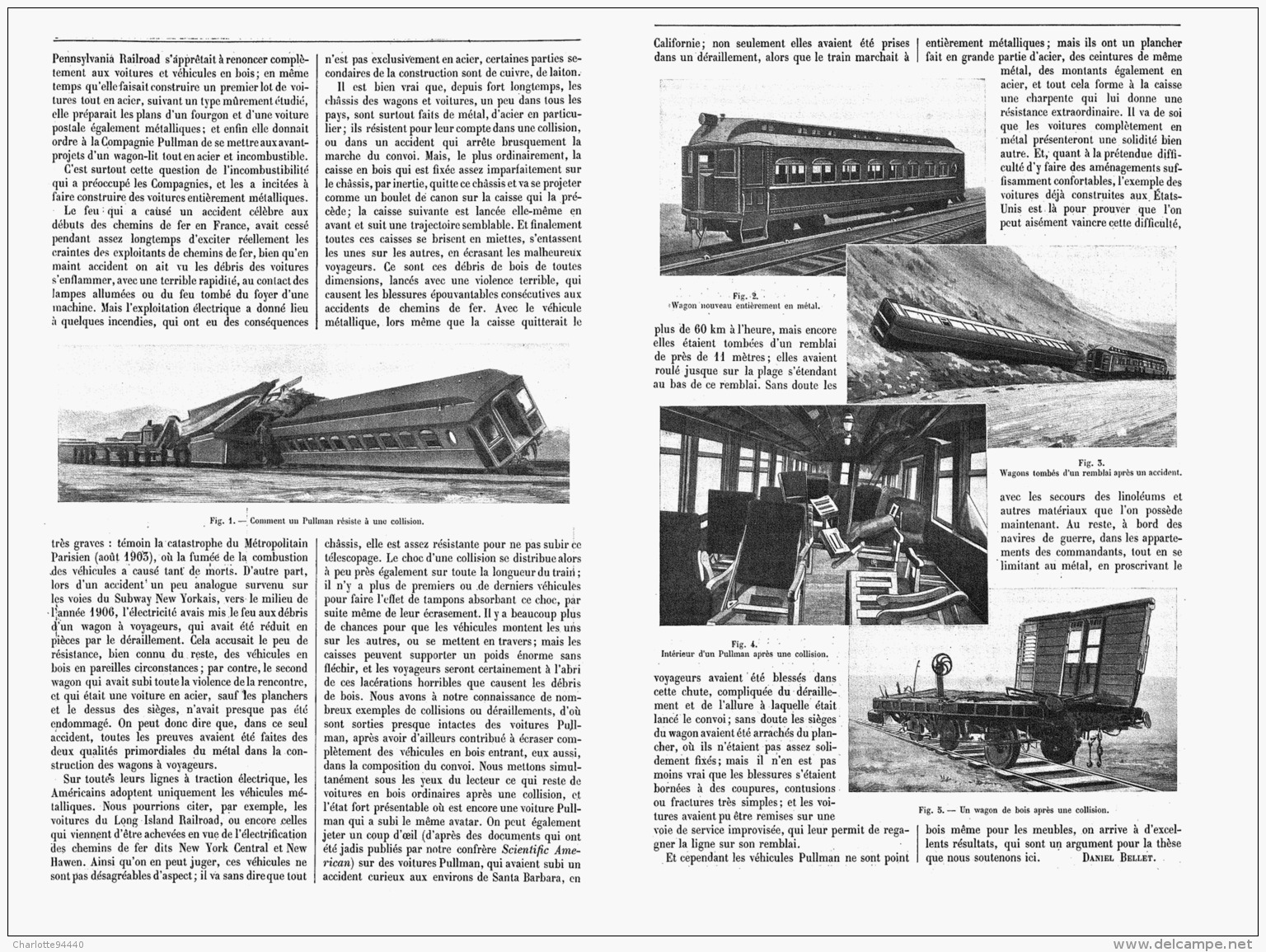 WAGONS METALLIQUES Et ACCIDENTS De CHEMINS De FER   1907 - Chemin De Fer