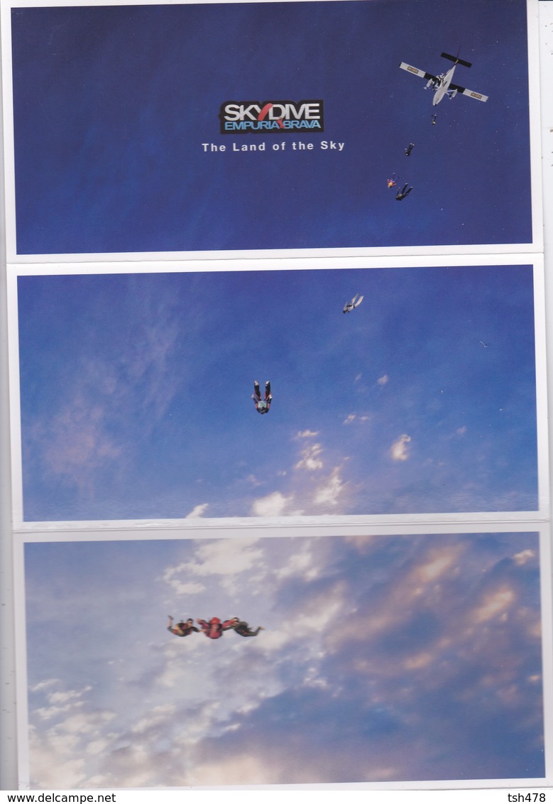 Dépliant AVIATION-PARACHUTISME--SKYDIVE EMPURIABRAVA--the Land Of The Sky--voir 4 Scans - Paracadutismo