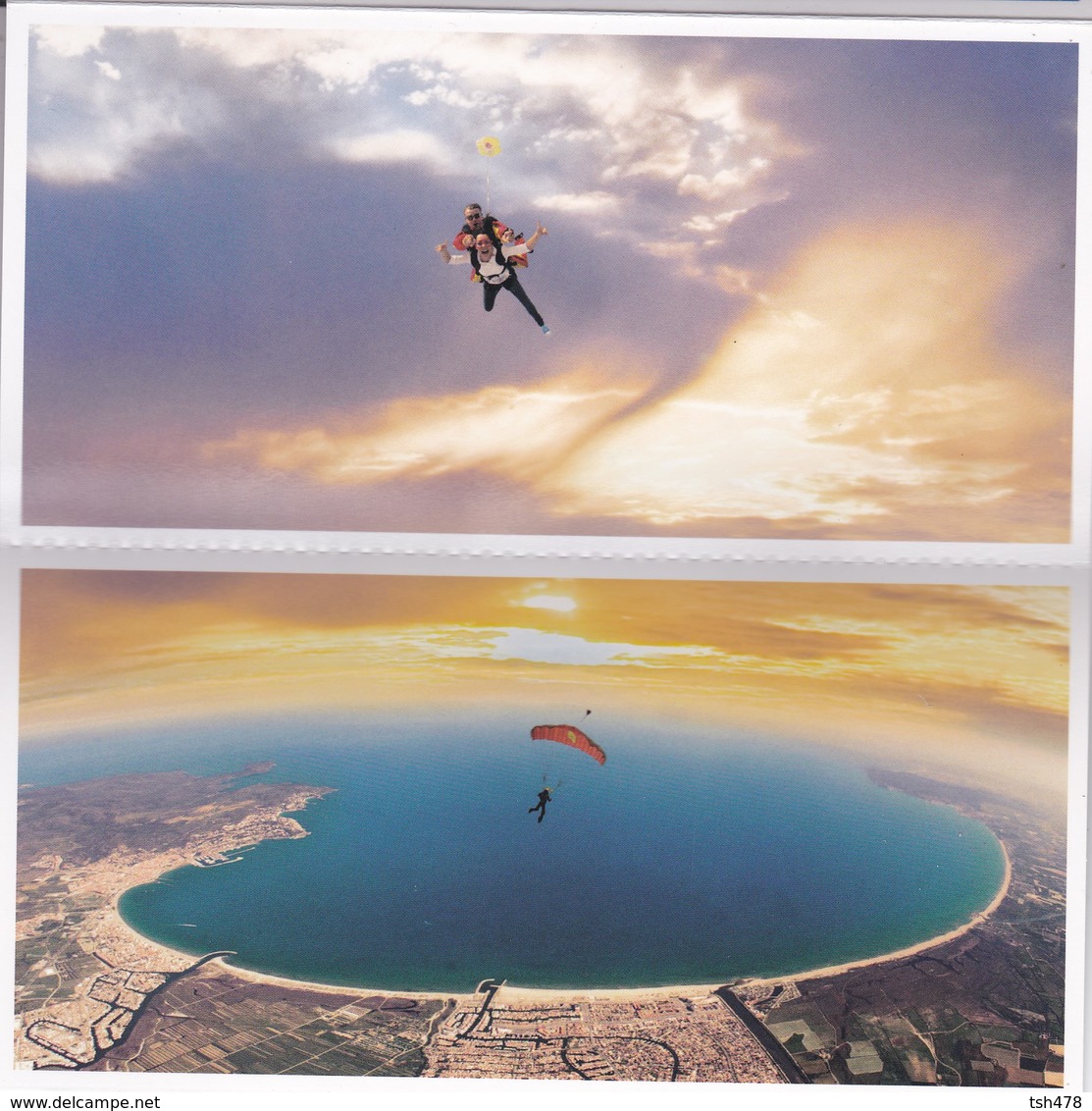 Dépliant AVIATION-PARACHUTISME--SKYDIVE EMPURIABRAVA--the Land Of The Sky--voir 4 Scans - Parachutisme