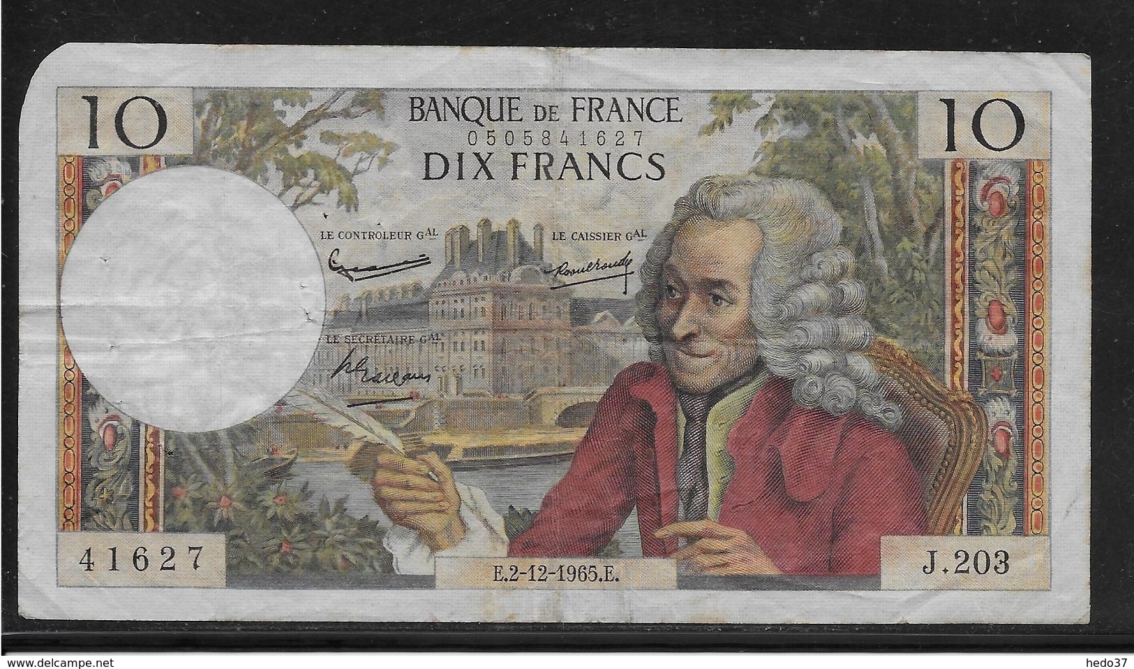 France 10 Francs Voltaire - Fayette N°62-18 - Variété Format Plus Grand 81x151 Mm Au Lieu De 80x150 - 10 F 1963-1973 ''Voltaire''